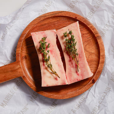 Marble & Grain Beef Marrow Bones, Canoed 4 pc | 1.75 - 2.25 lb
