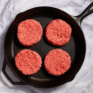 Marble & Grain Beef Burger Patties, 1/2 lb 4 pc | 2 lb