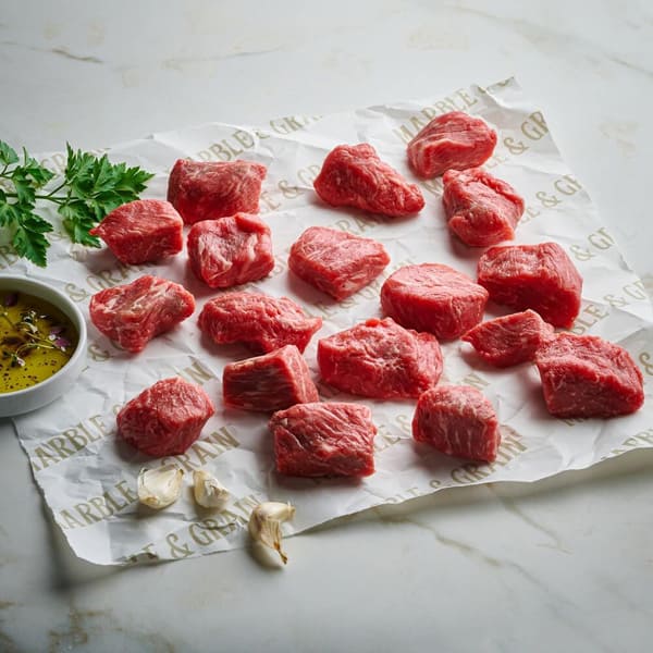 Marble & Grain Beef Cubes for Kabobs